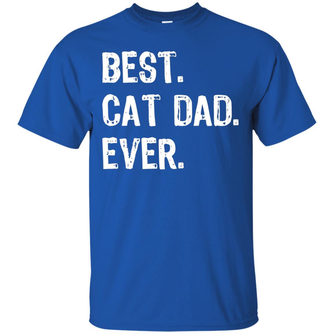 Cat Lover T-shirt Best Cat Dad Ever Royal