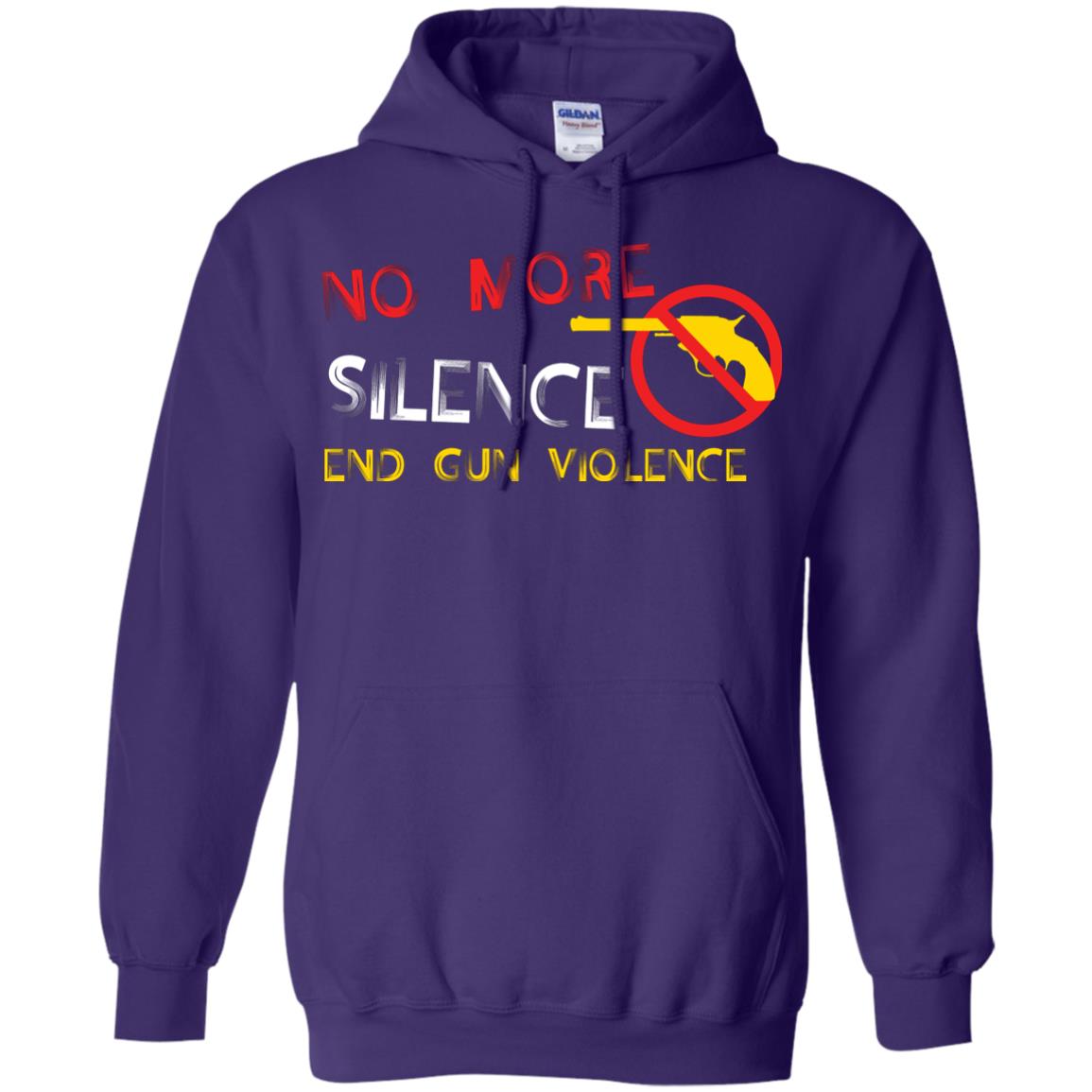 Anti Gun T-shirt No More Silence End Gun Violence Purple