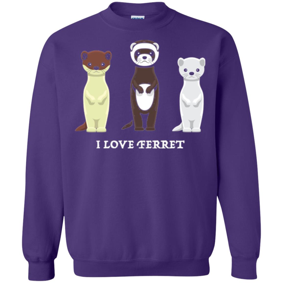 Ferret T-shirt I Love Ferret Purple