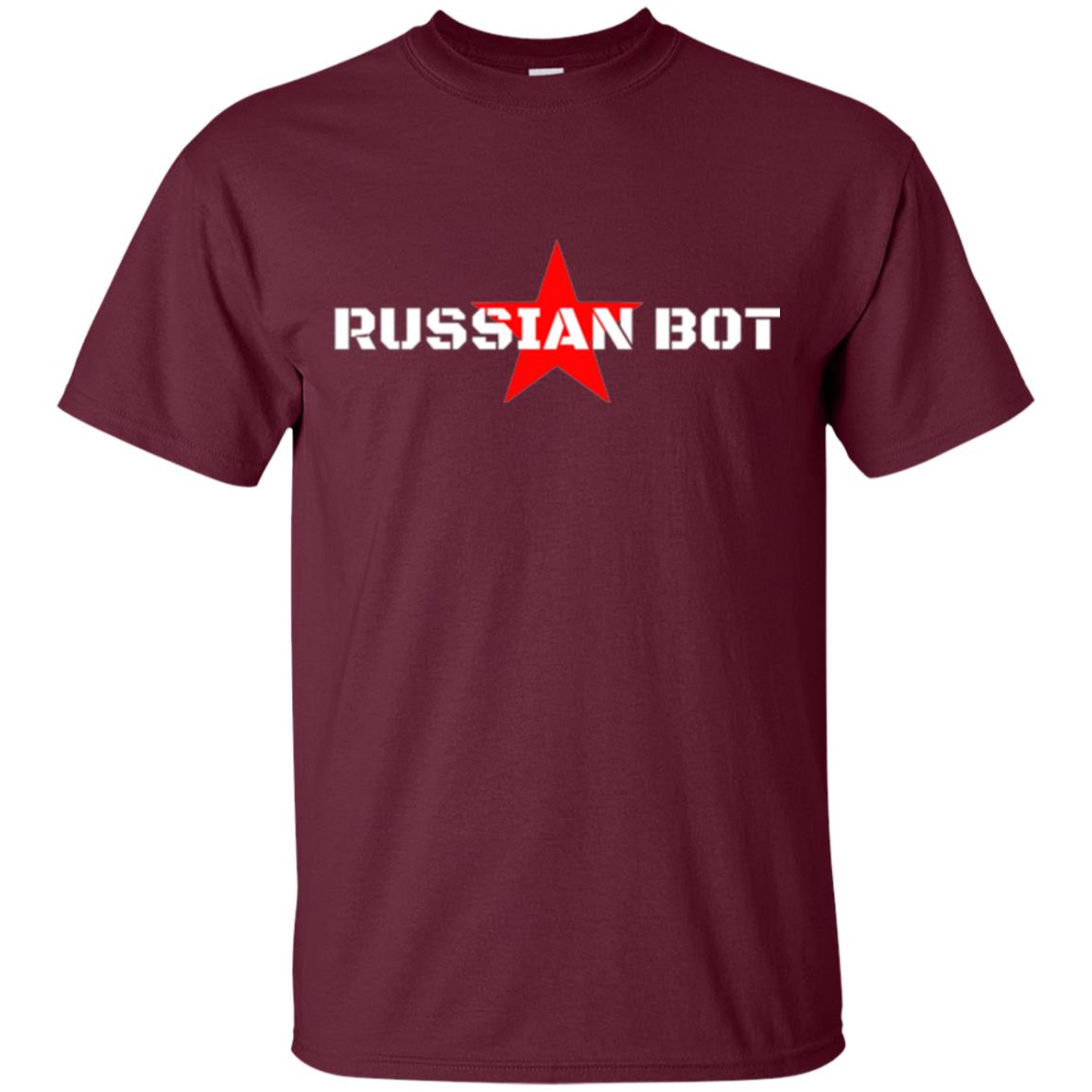 Political T-shirt Russian Bot Star T-shirt Maroon