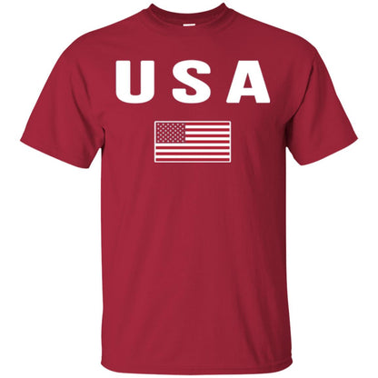 American Flag Us America United States T-shirt Cardinal