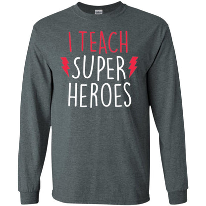 Cute Teacher T-shirt I Teach Super Heroes Dark Heather