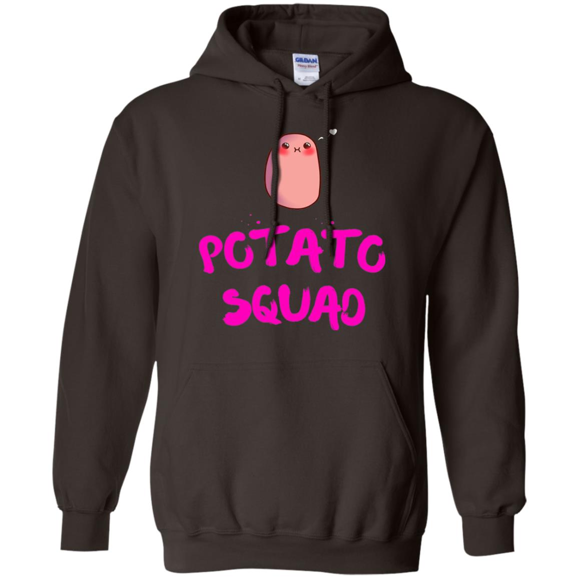 Cute Potato Squad T-shirt I Love Potato Dark Chocolate
