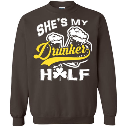 She's My Drunker Half Saint Patrick's Day T-shirt Dark Chocolate