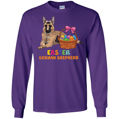 Easter German Shepherd Dog Lover T-shirt For Easter Purple