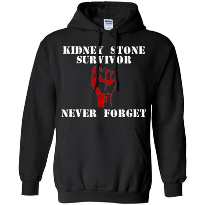 Kidney Stone Survivor Never Forget T-shirt Black
