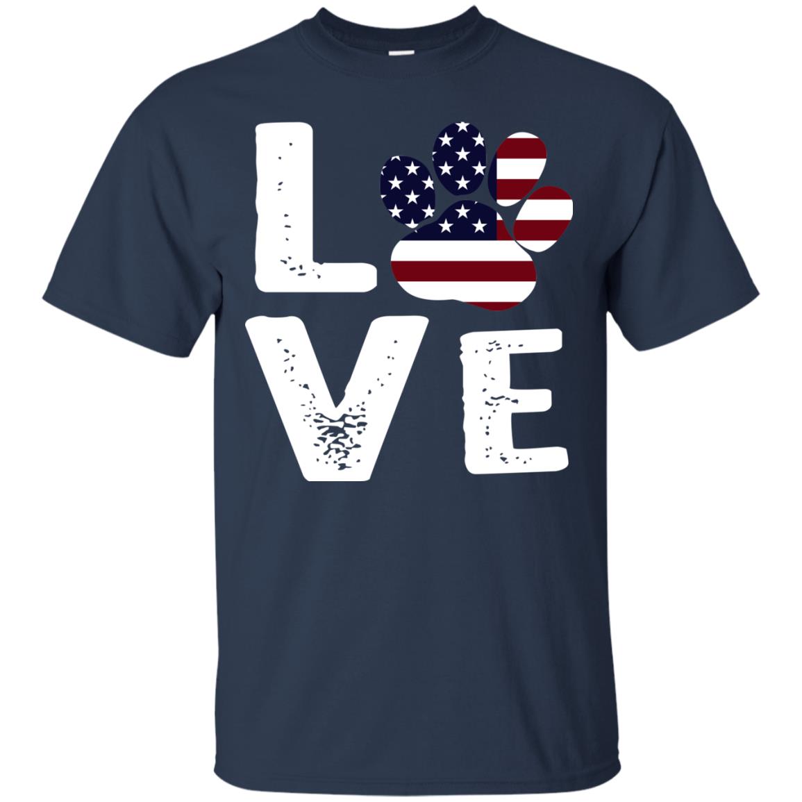Love Dog Paw Shirt Navy