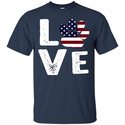 Love Dog Paw Shirt Navy