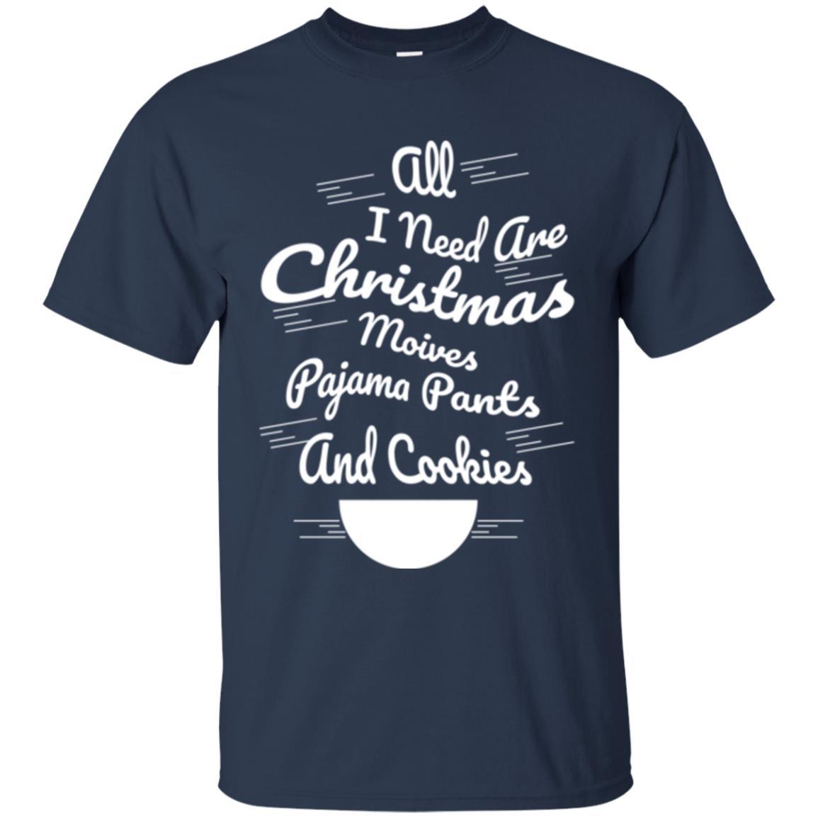 Christmas T-shirt All I Need Are Christmas Movies Pajama Pants Navy