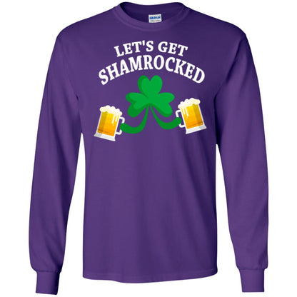 Patrick_s Day T-shirt Let_s Get Shamrocked Purple