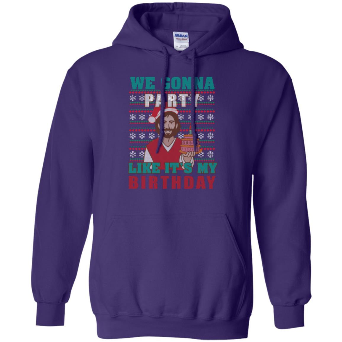 Brithday T-shirt We Gonna Party Like It's My Birthday Purple