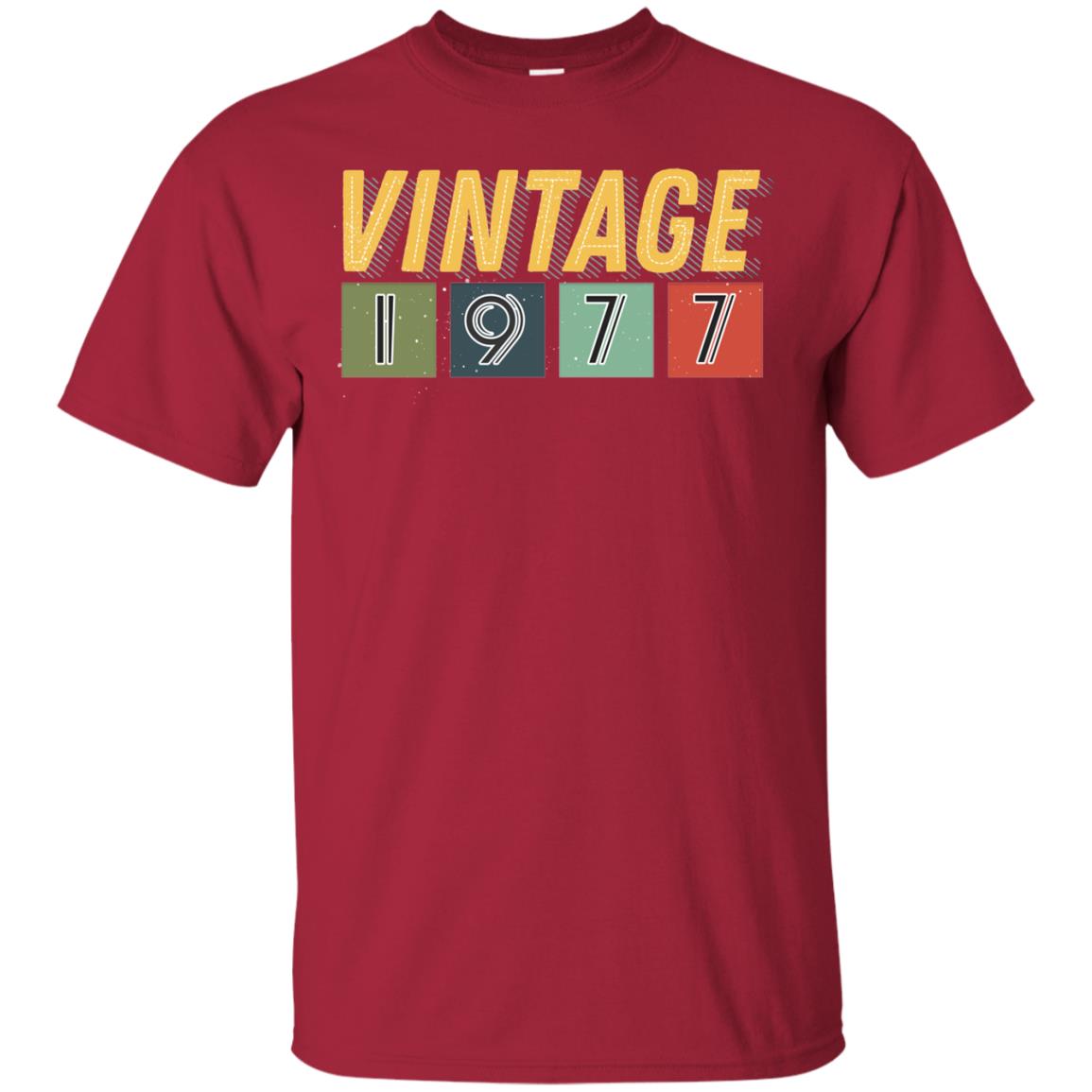 Vintage 1977 41th Birthday Gift Shirt For Mens Or Womens Cardinal