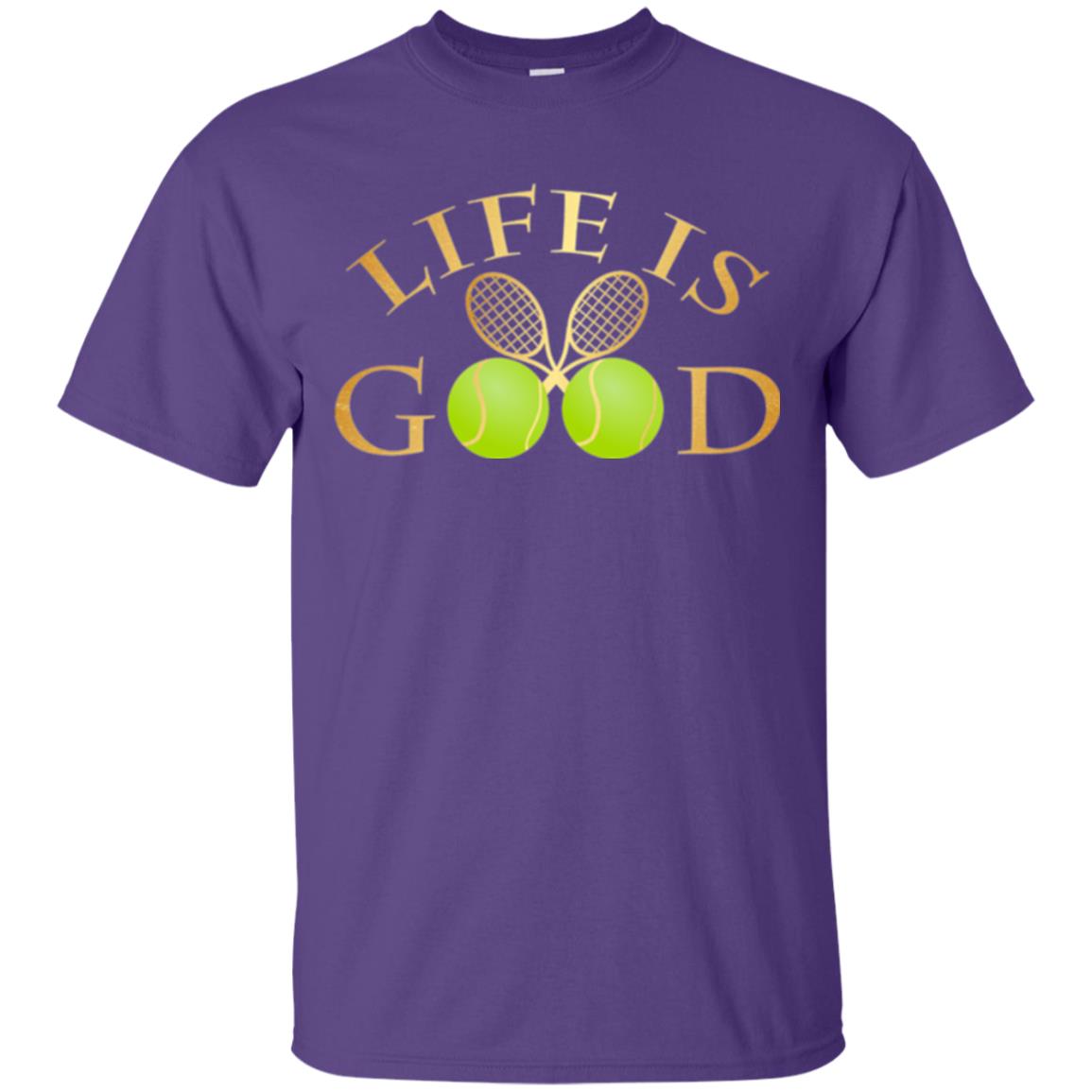 Tennis Lovers T-shirt Life Is Good Purple