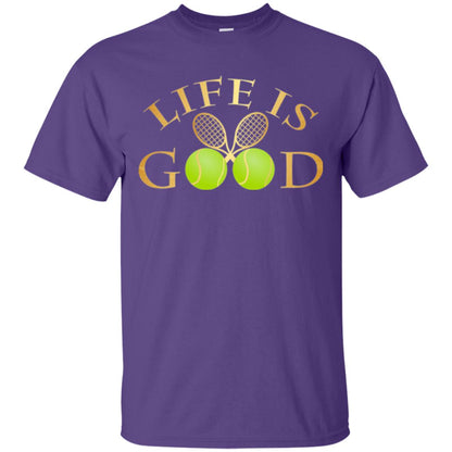Tennis Lovers T-shirt Life Is Good Purple