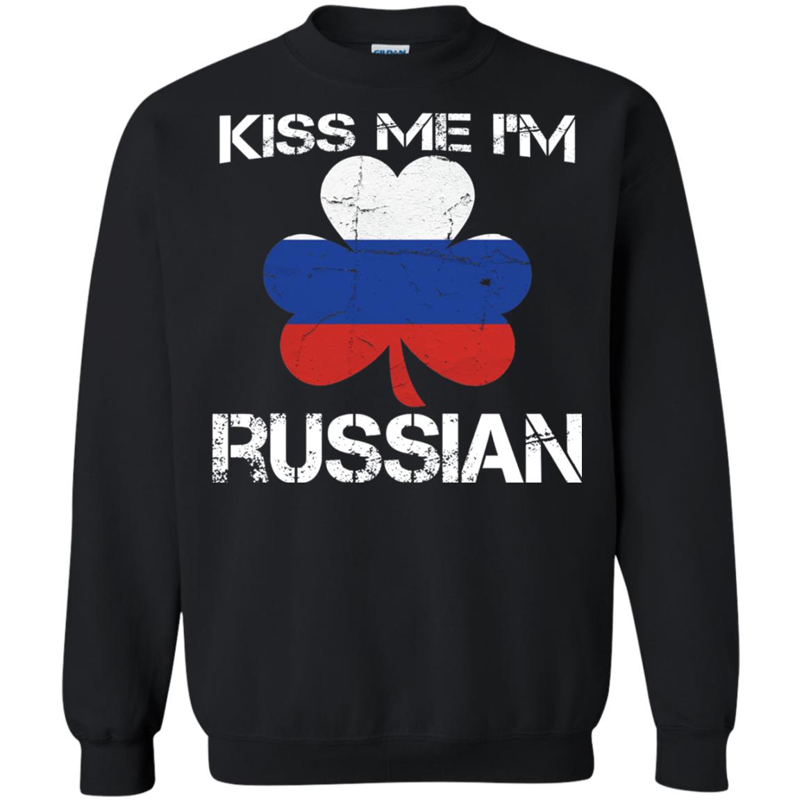 Kiss Me Russian Distressed St. Patrick_s Day 2018 T-shirt Black