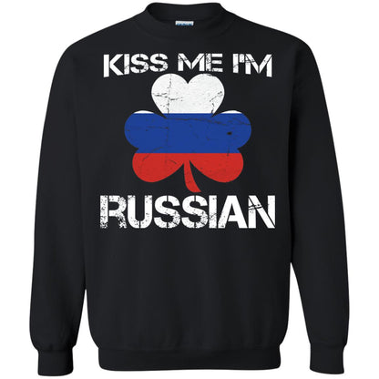 Kiss Me Russian Distressed St. Patrick_s Day 2018 T-shirt Black
