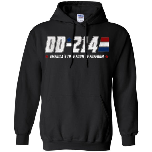 Military T-shirt Dd-214 America_s True Form Of Freedom Black