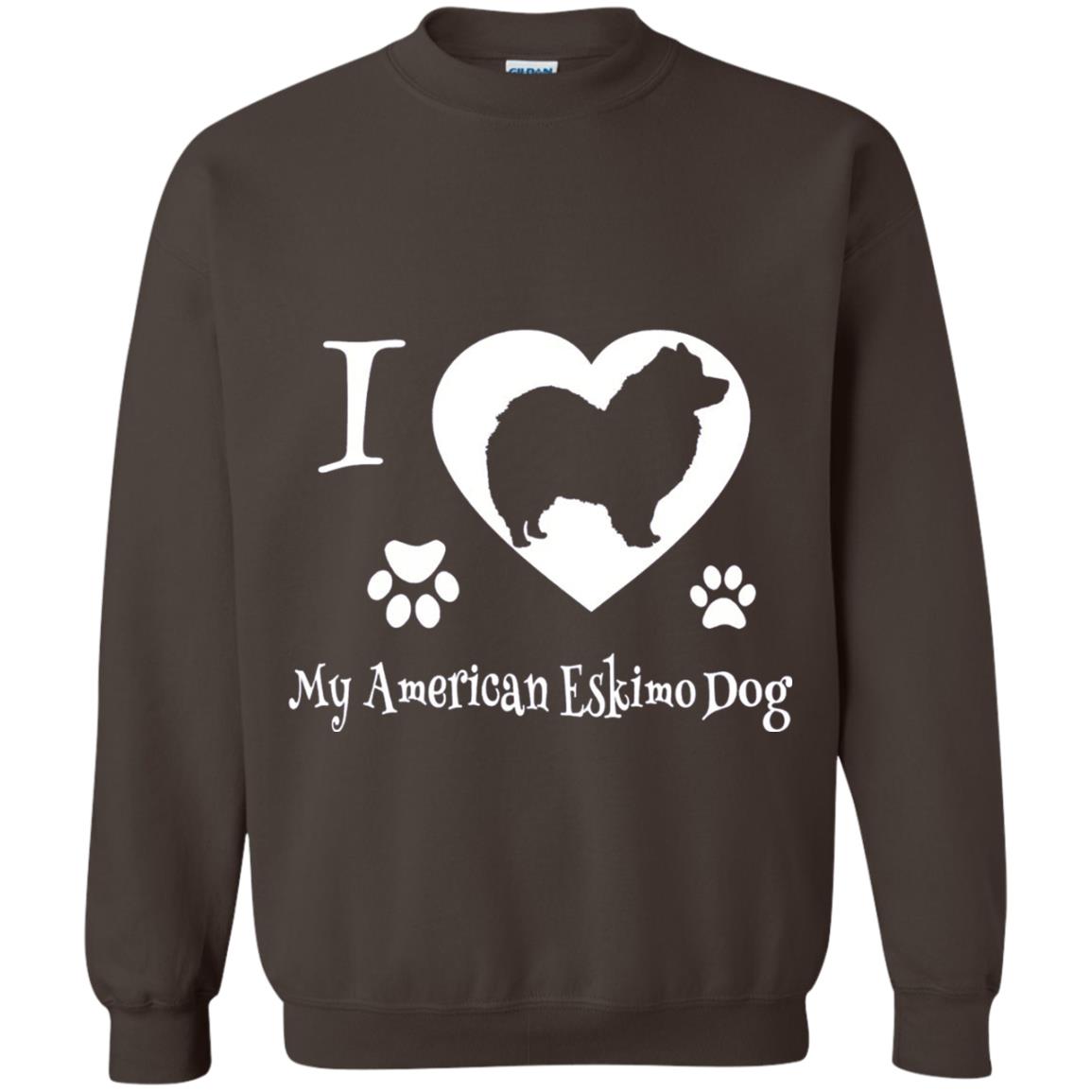 Dog Lover T-shirt I Love My American Eskimo Dog Dark Chocolate