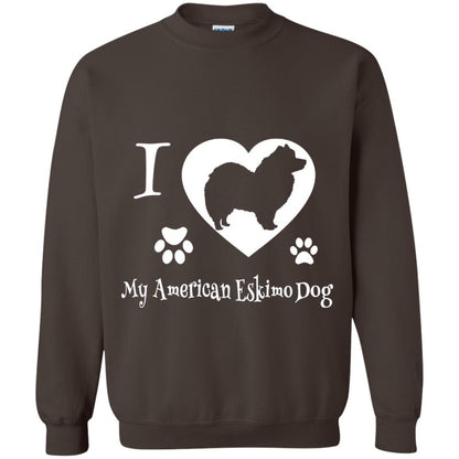 Dog Lover T-shirt I Love My American Eskimo Dog Dark Chocolate