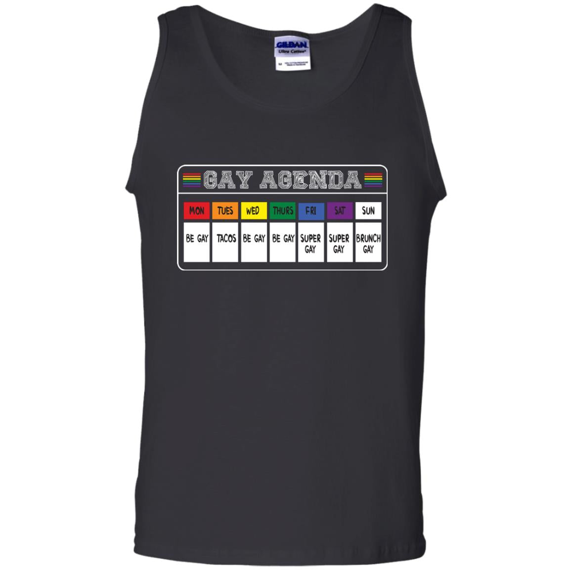 Gay Agenda Funny Lgbt T-shirt Black