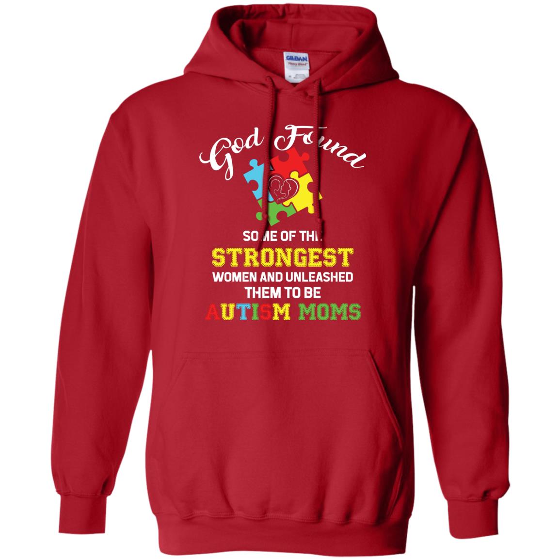 And Unleashed Them To Be Autism Moms Autism Shirt For Mom Red