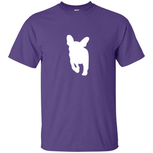 French Bulldog T-shirt White Silhouette Of Puppy