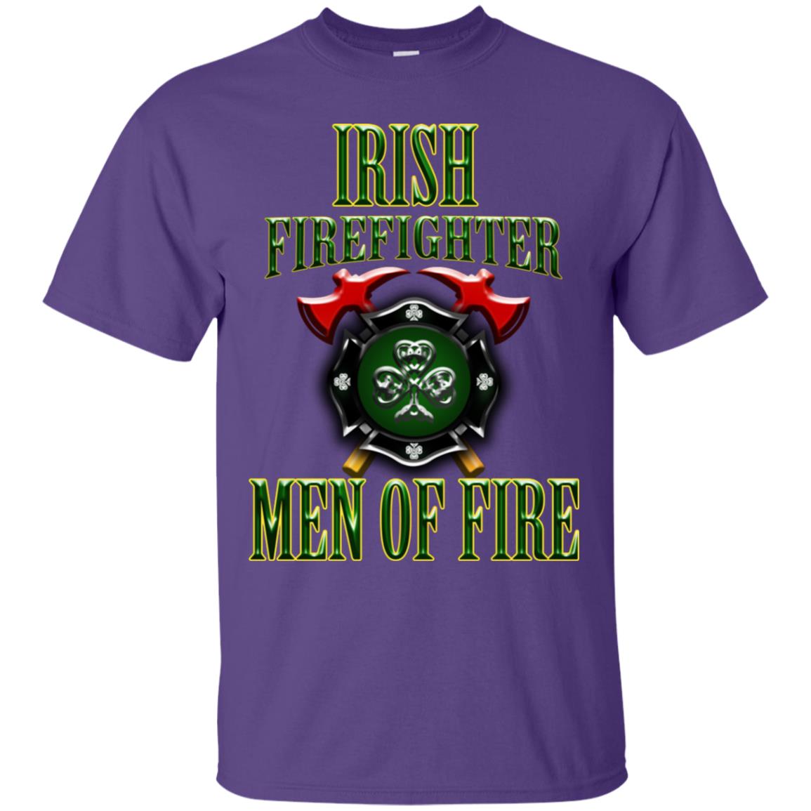 Irsh Firefighter Men Of Fire Irish Fireman Gift Shirt Purple