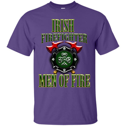 Irsh Firefighter Men Of Fire Irish Fireman Gift Shirt Purple