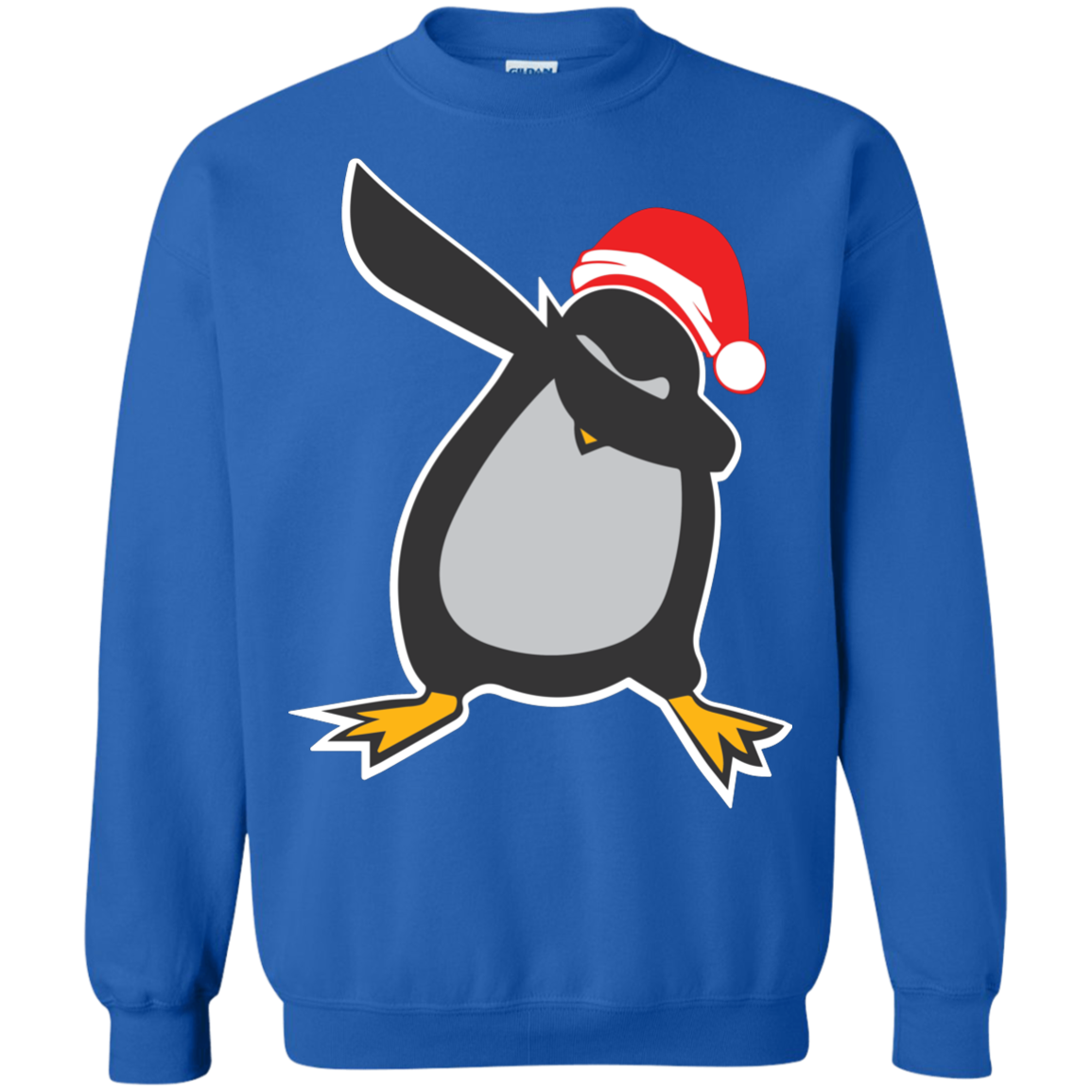 Christmas T-Shirt Dabbing Penguin Royal