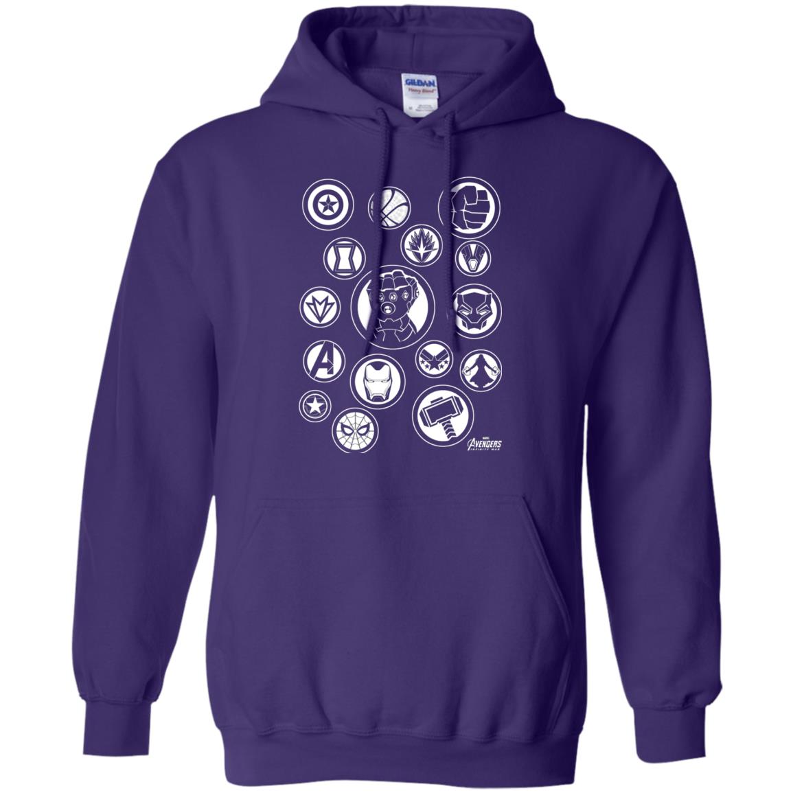 Infinity War Tonal Hero Icon Movie T-shirt Purple