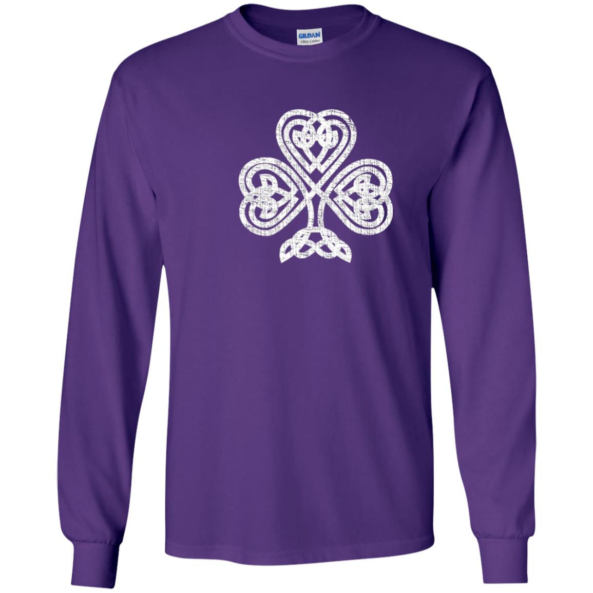 Irish Shamrock Knot Symbol St. Patrick_s Day T-shirt Purple