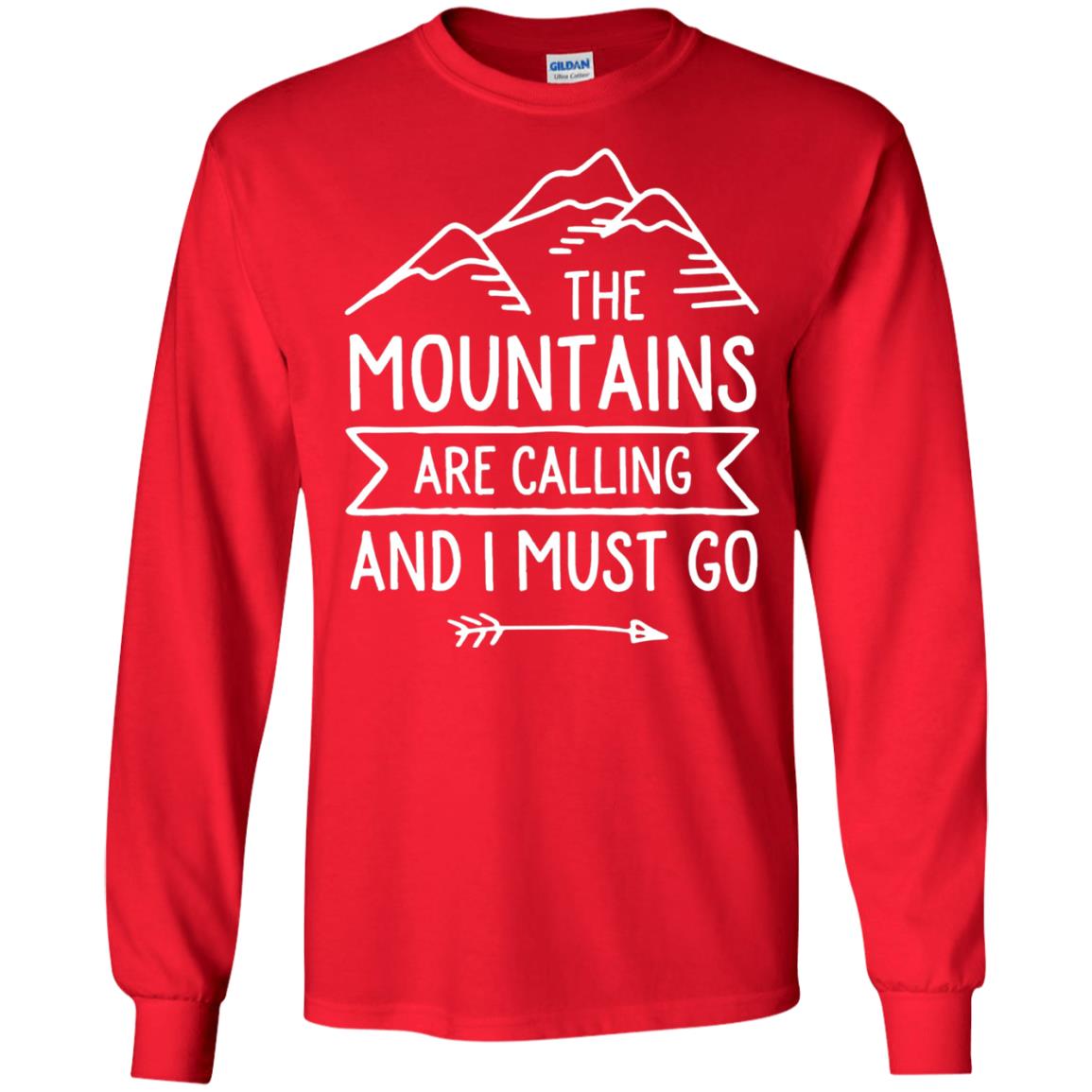 The Mountains Are Calling And I Must Go T-shirt Red