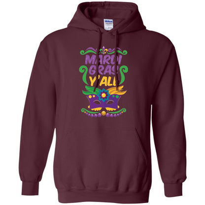 Mardi Gras T Shirt Mardi Gras Y_all T-shirt Maroon