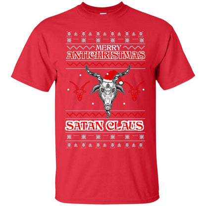 Merry Antichristmas Satan Claus Gift Shirt Red
