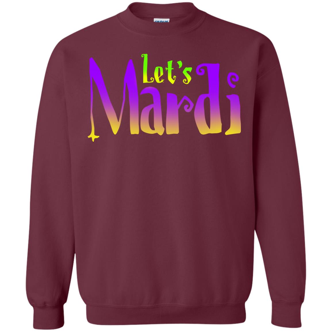 Mardi Gras T-shirt Let's Mardi Maroon