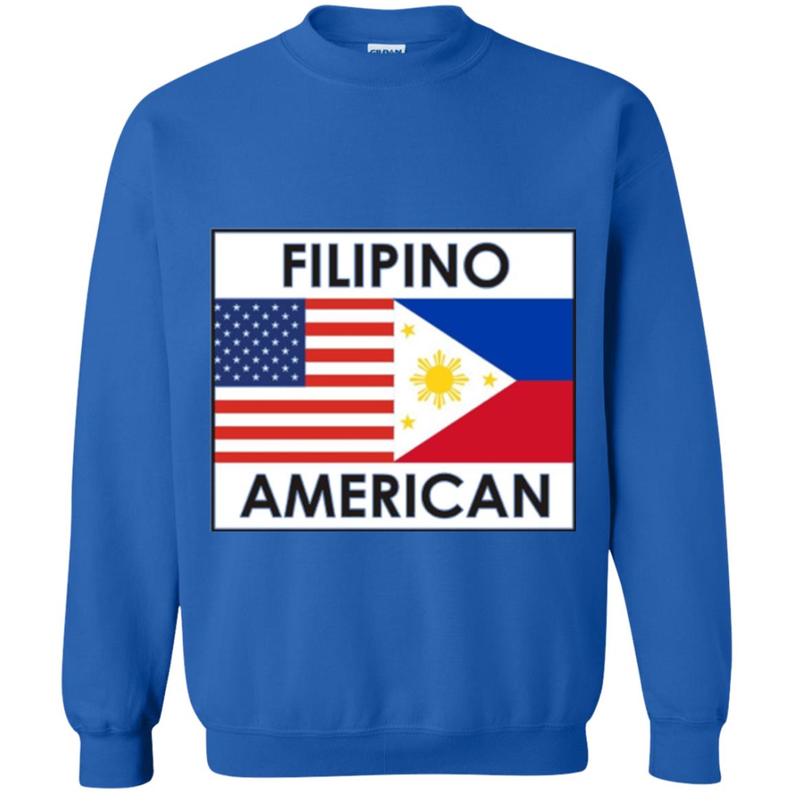 Filipino American T-shirt Philippines Usa Flags Royal