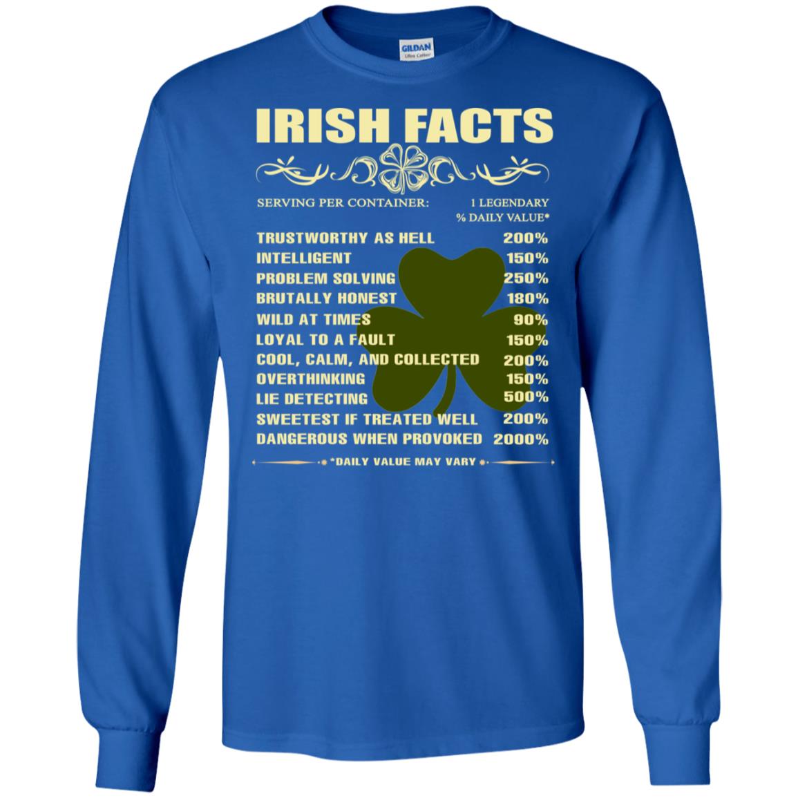 Irish Facts Intelligent Problem Solving Shirt Royal