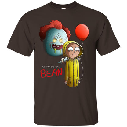 Go With The Flow It And Bean Horror Movie Shirt Dark Chocolate