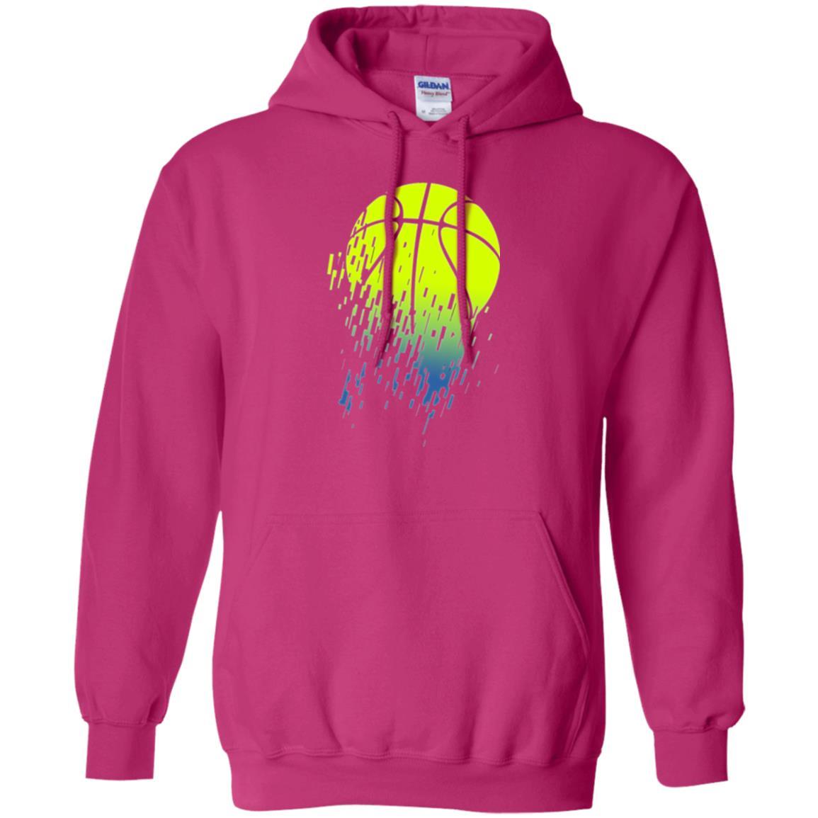 Basketball T-shirt Disintegrating Neon Green Heliconia