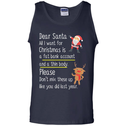 Christmas T-shirt Dear Santa All I Want For Christmas Navy