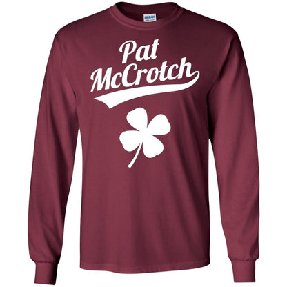 Funny Pat Mccrotch St. Patricks Shamrock T-shirt Maroon