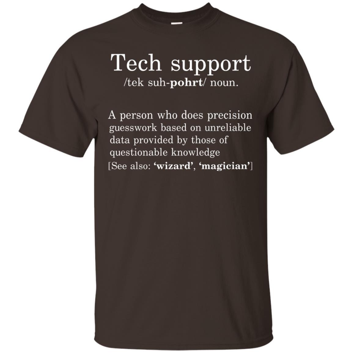Computer Nerd T-shirt Tech Support Definition Dark Chocolate