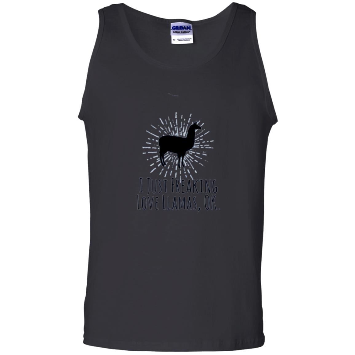 Llama Lover T-shirt I Just Freaking Love Llamas Ok Black