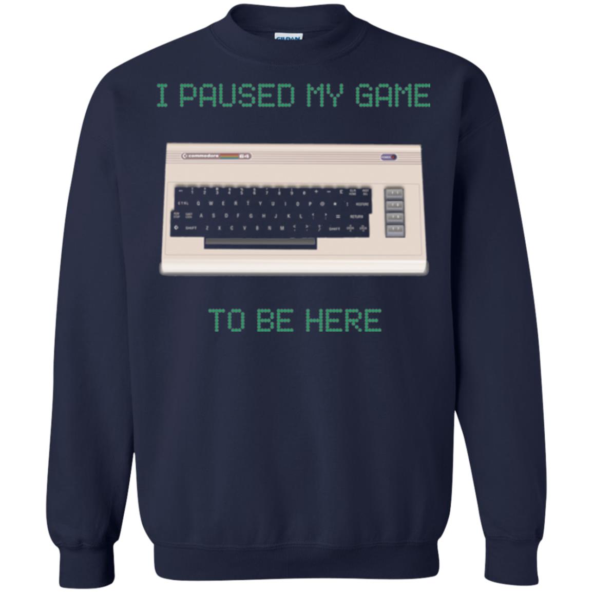 Retro Gamer T-shirt I Paused My Game To Be Here Navy