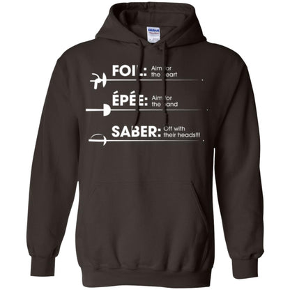Fencing T-shirt Foil Saber Definition Dark Chocolate