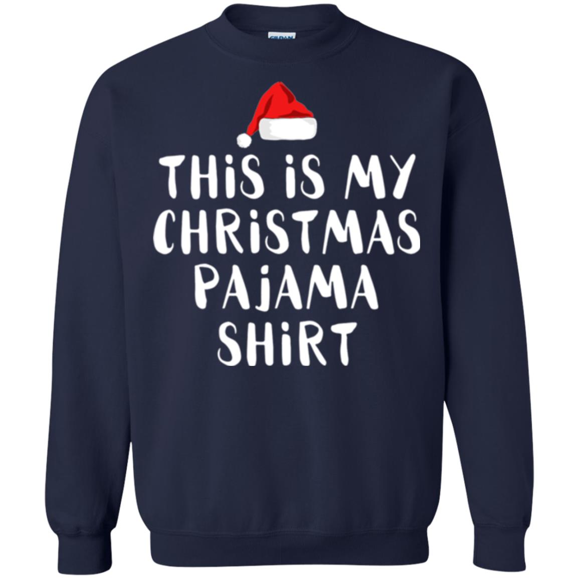 Christmas T-shirt This Is My Christmas Pajama Shirt Navy