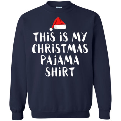 Christmas T-shirt This Is My Christmas Pajama Shirt Navy