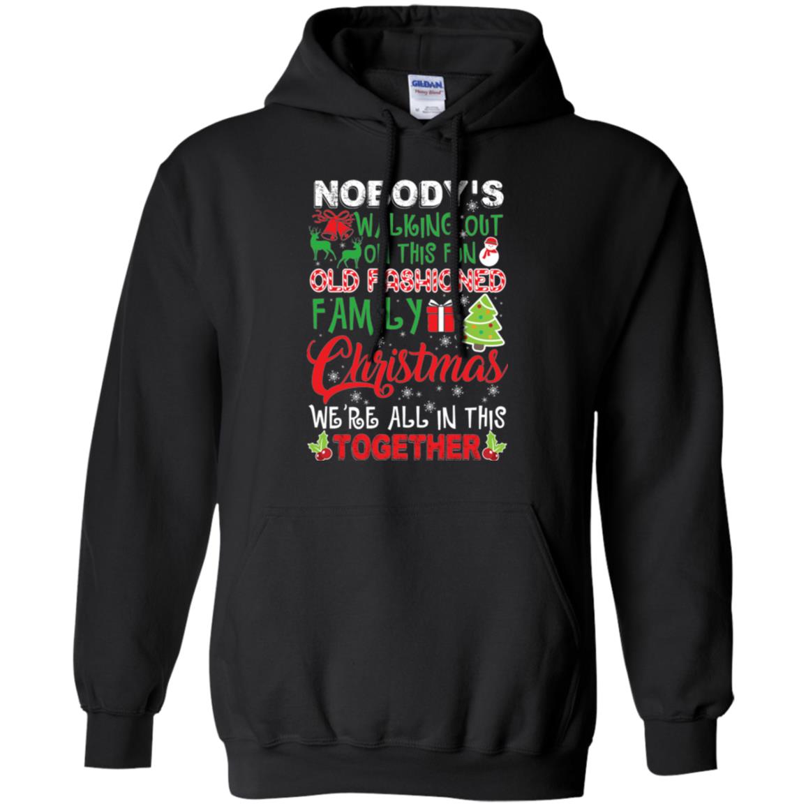 Christmas T-shirt We_re All In This Together Black