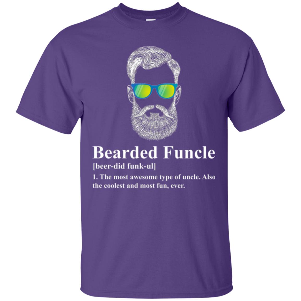 Uncle T-shirt Beared Funcle Purple