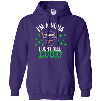 Ninja Luck Green St. Patrick_s Day T-shirt Purple